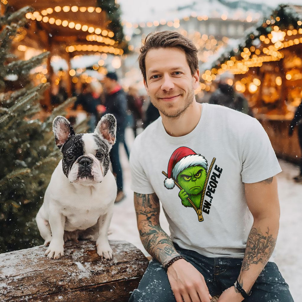 Ew People Funny Christmas Monster T-Shirt