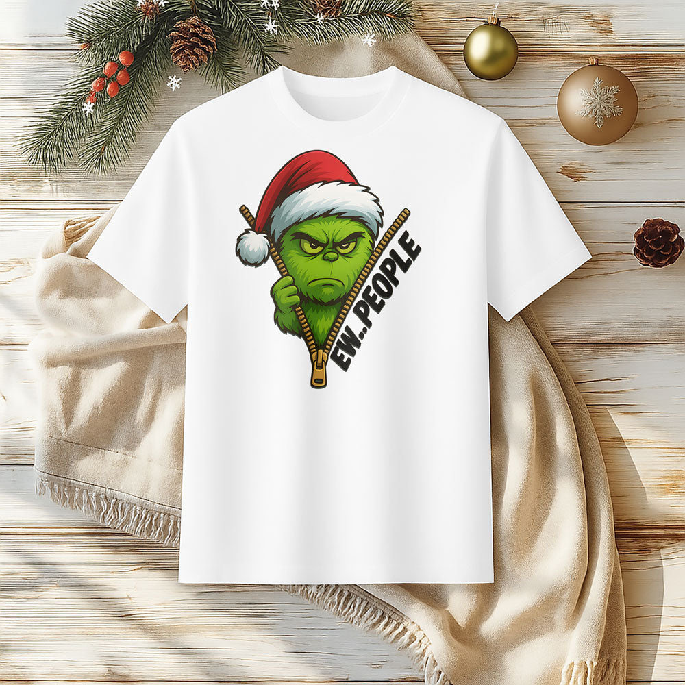 Ew People Funny Christmas Monster T-Shirt