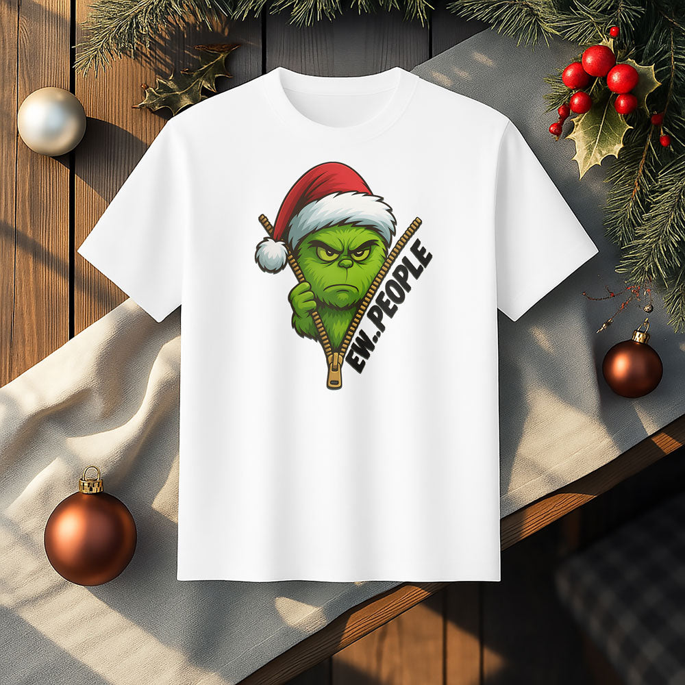 Ew People Funny Christmas Monster T-Shirt