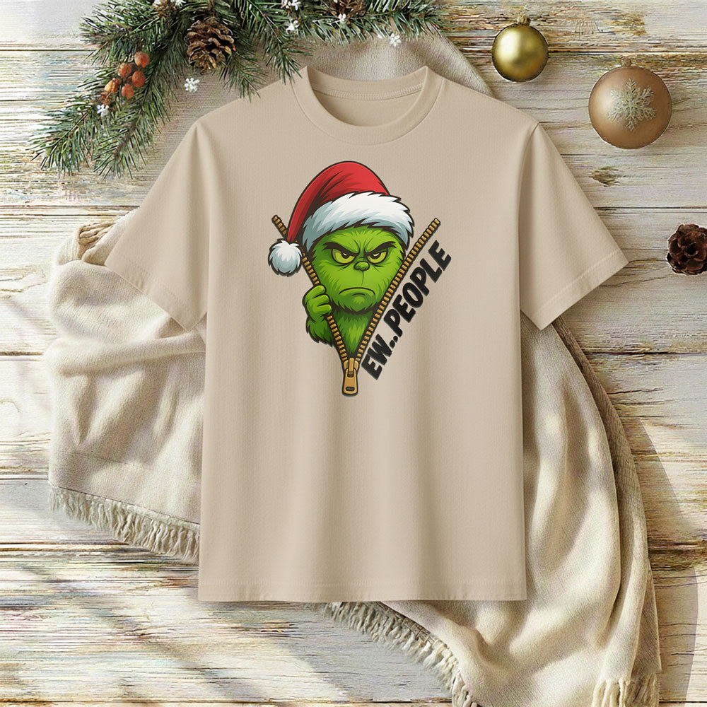 Ew People Funny Christmas Monster T-Shirt