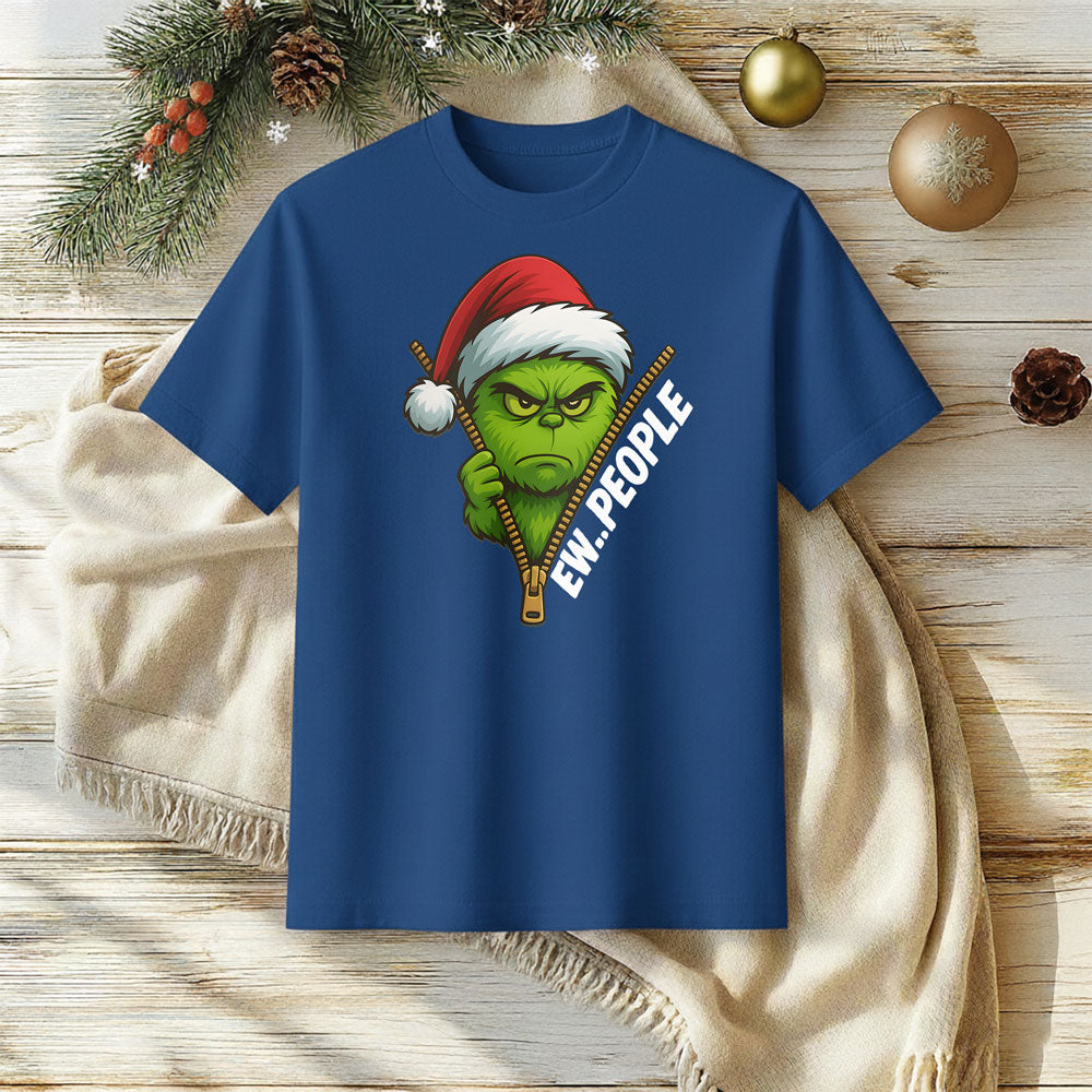 Ew People Funny Christmas Monster T-Shirt