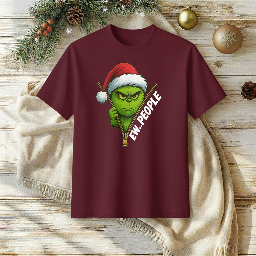 Ew People Funny Christmas Monster T-Shirt