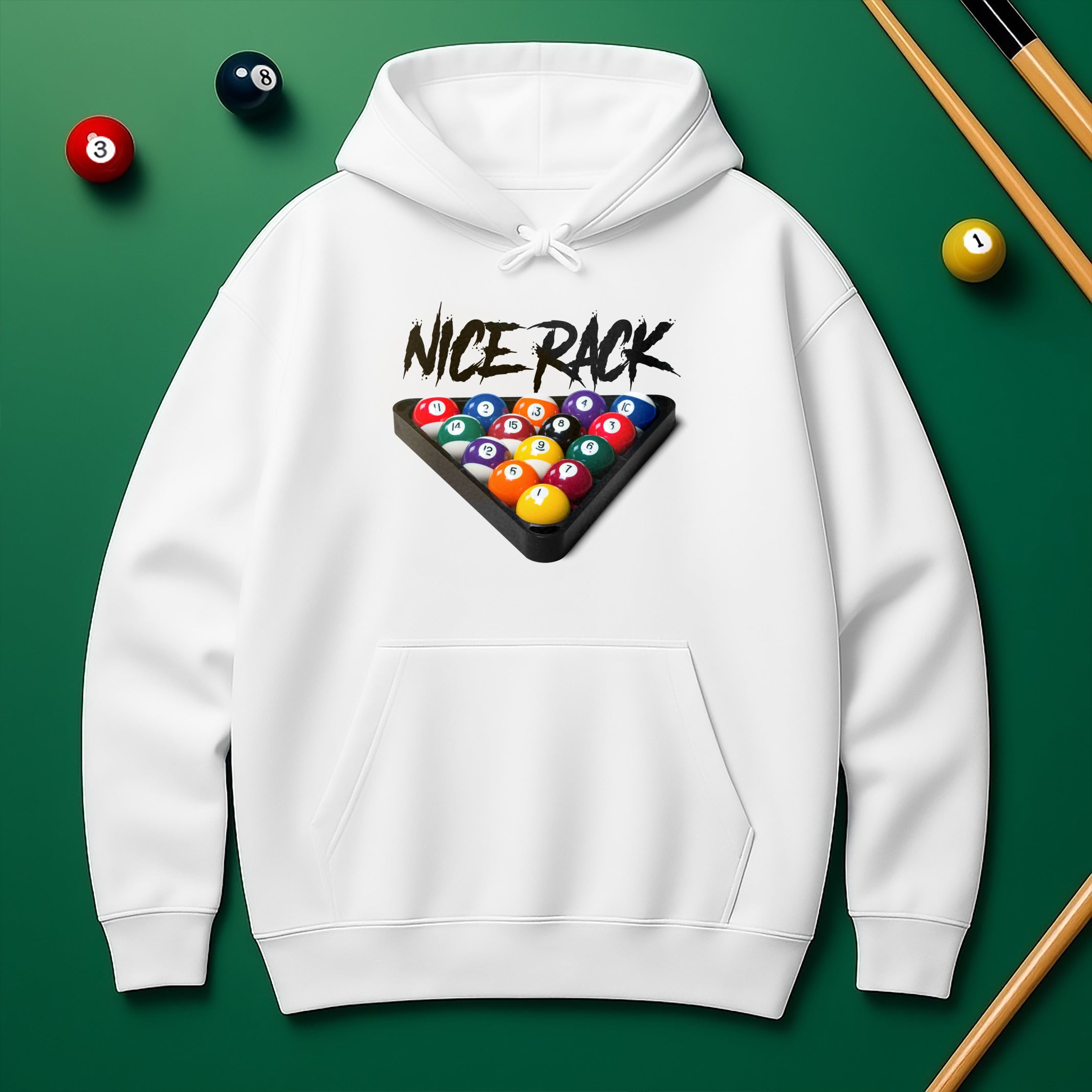 "Nice Rack" Billiards Humor Hoodie