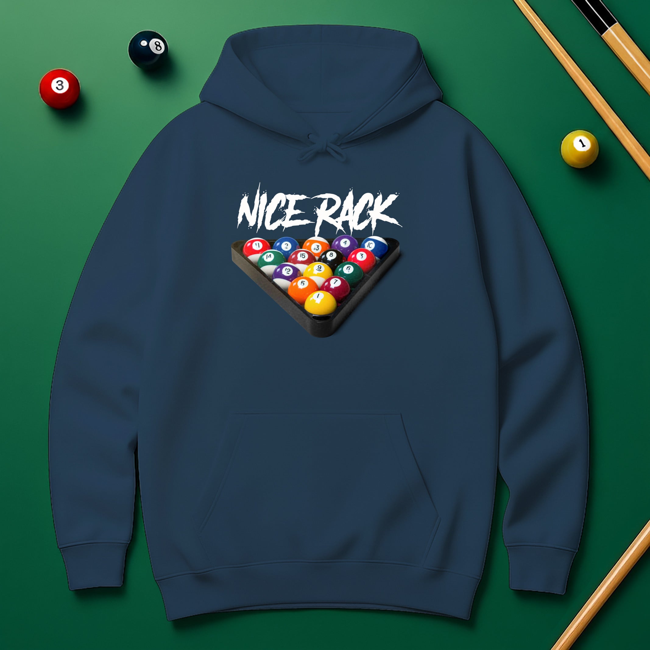 "Nice Rack" Billiards Humor Hoodie