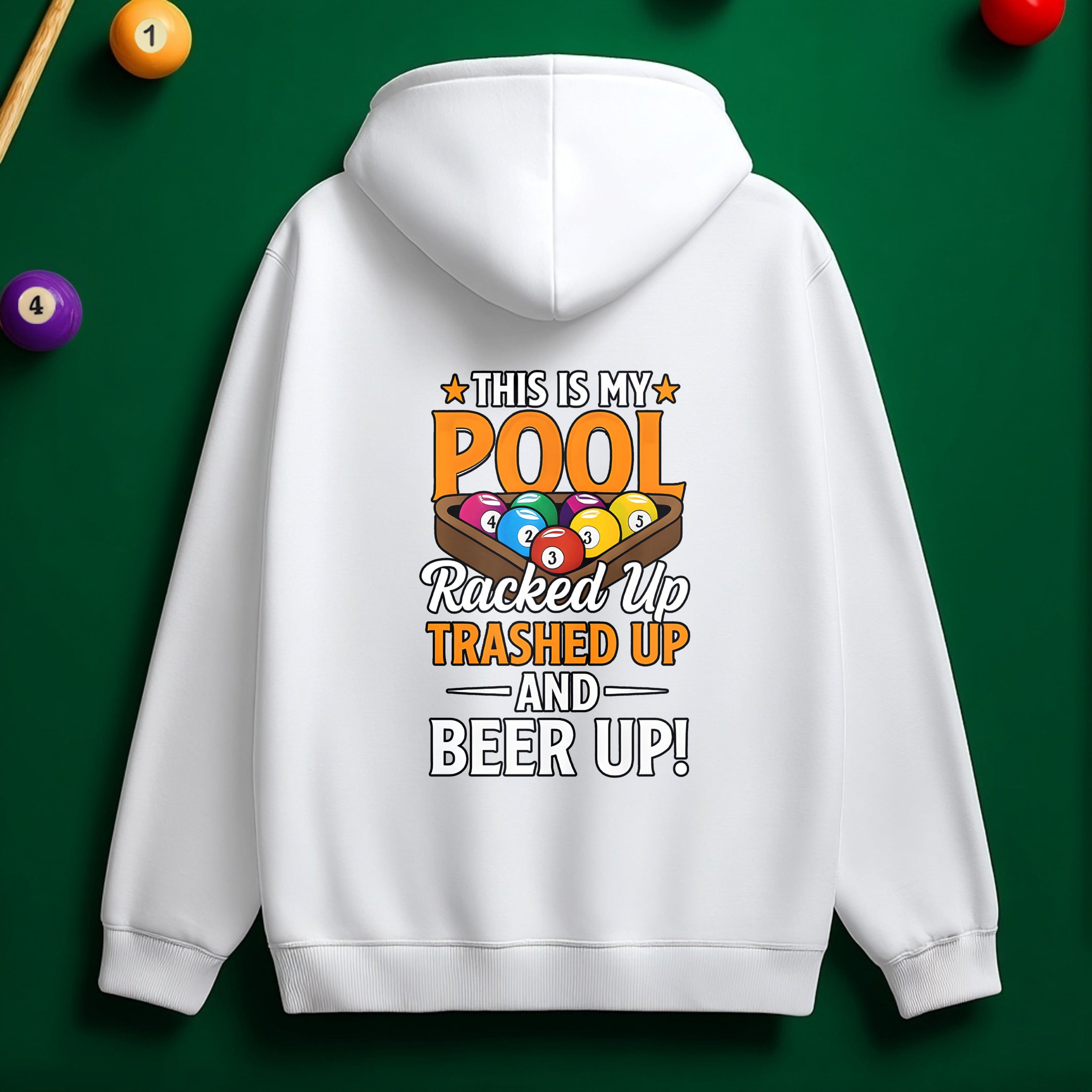 Pool & Beer Hoodie – Funny Billiards Sweatshirt for Pool Players