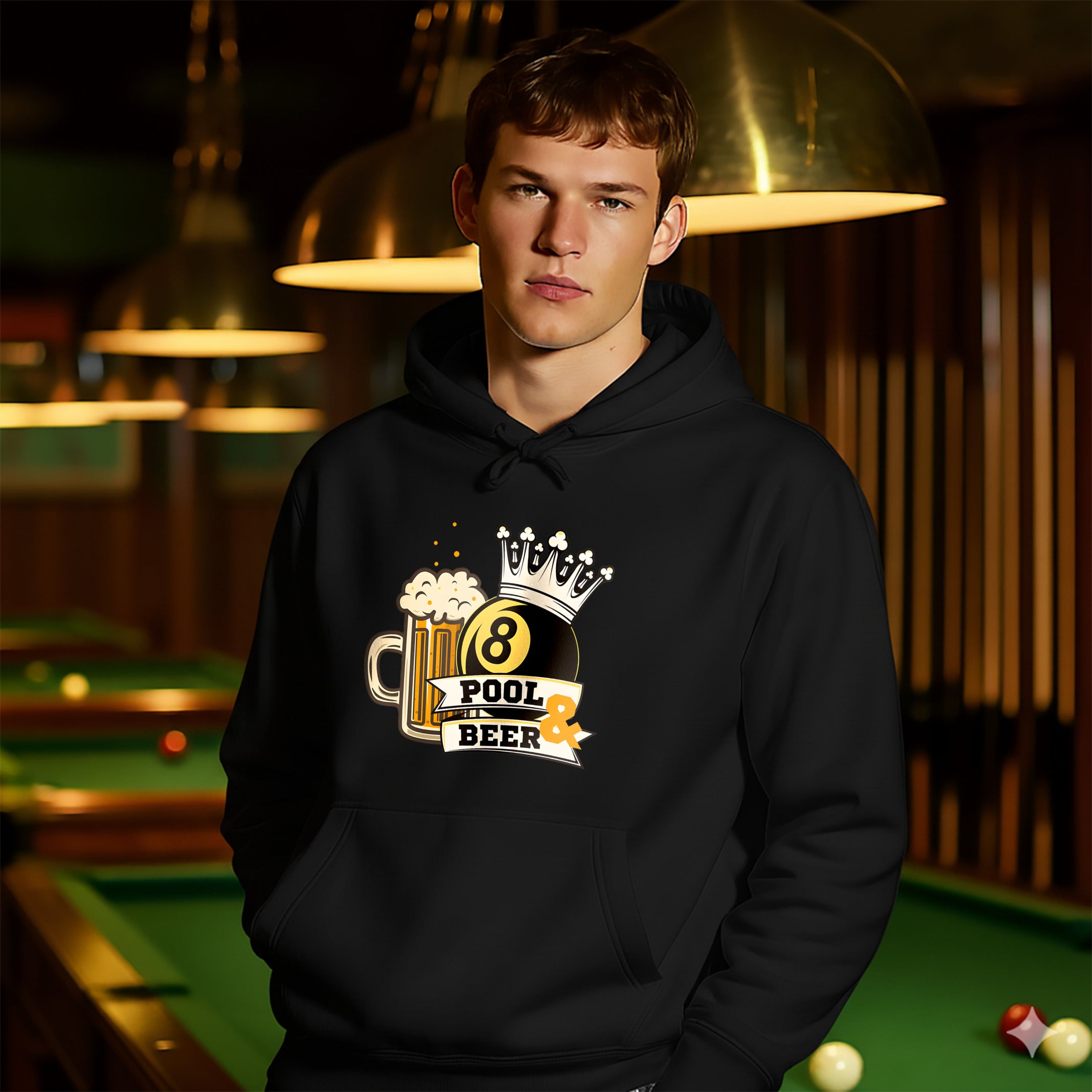 Pool & Beer Hoodie – Funny Billiards Sweatshirt for Pool Players