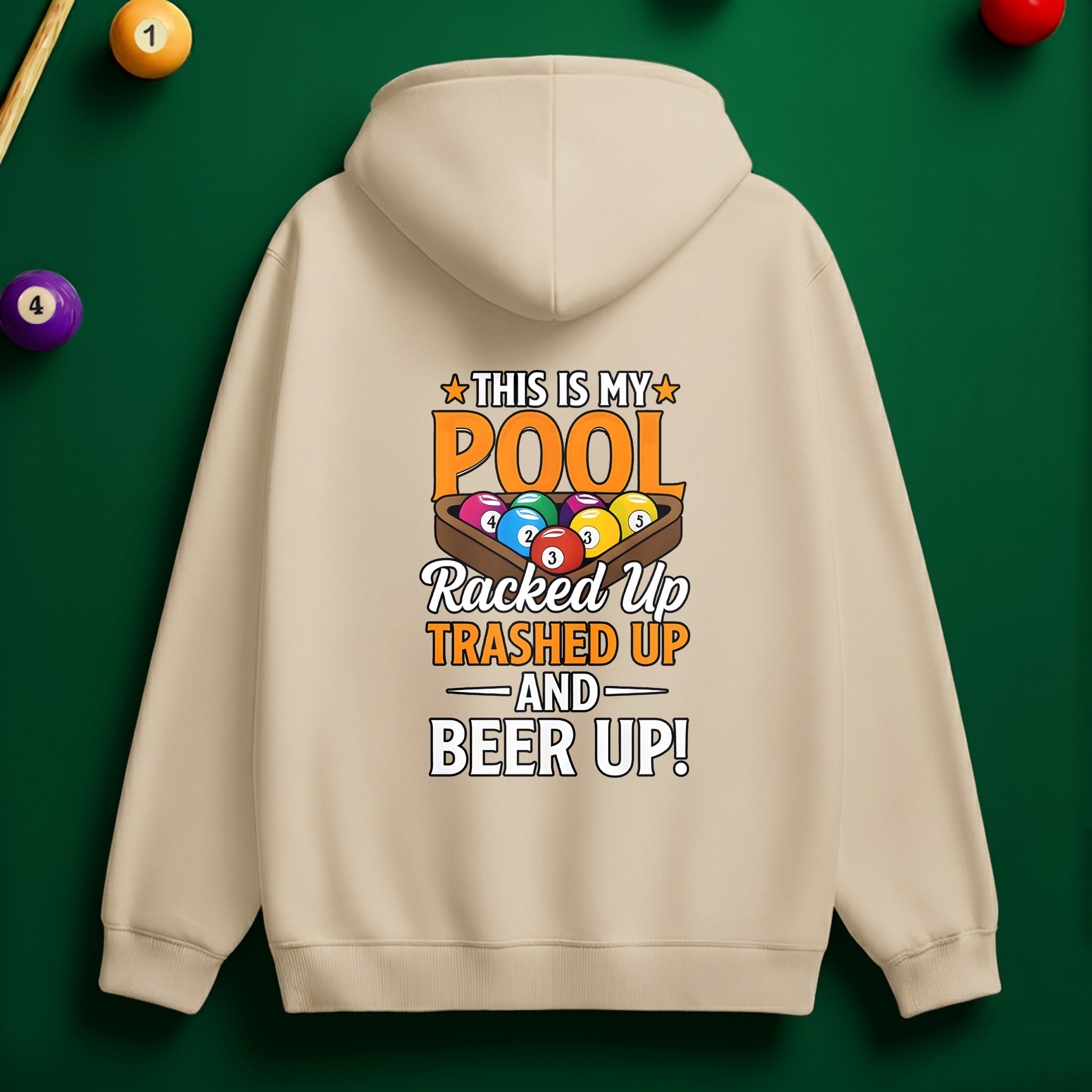 Pool & Beer Hoodie – Funny Billiards Sweatshirt for Pool Players