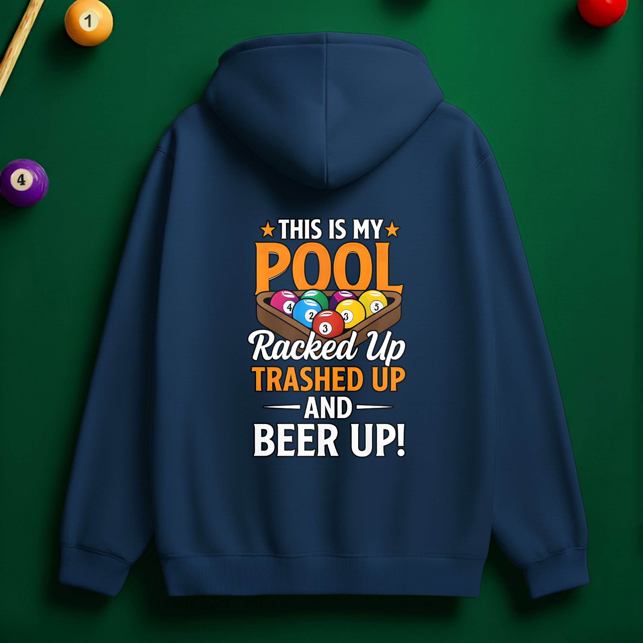 Pool & Beer Hoodie – Funny Billiards Sweatshirt for Pool Players