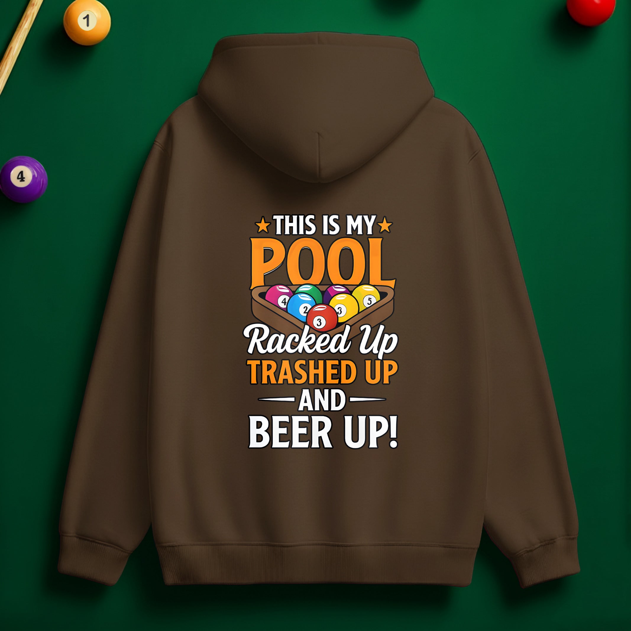 Pool & Beer Hoodie – Funny Billiards Sweatshirt for Pool Players