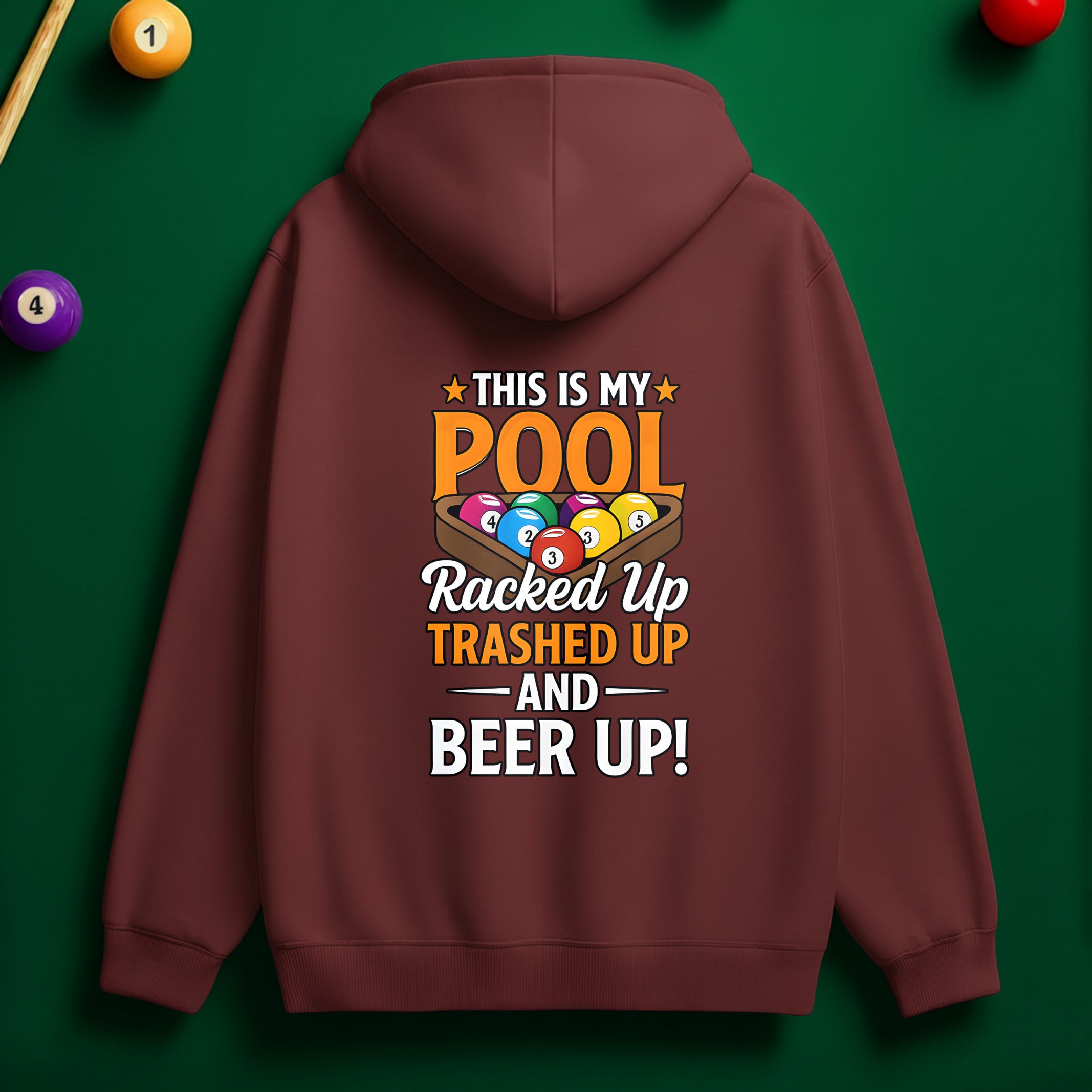 Pool & Beer Hoodie – Funny Billiards Sweatshirt for Pool Players