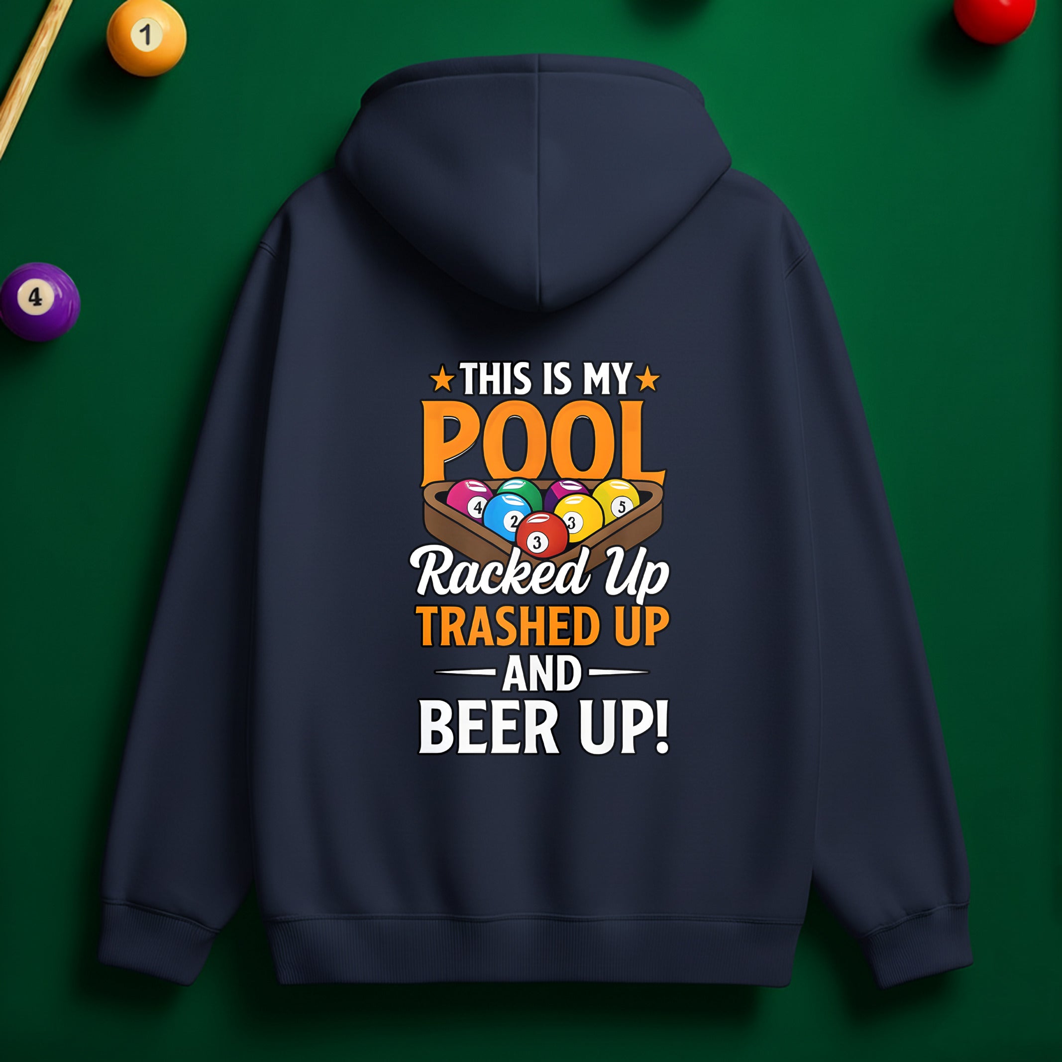 Pool & Beer Hoodie – Funny Billiards Sweatshirt for Pool Players
