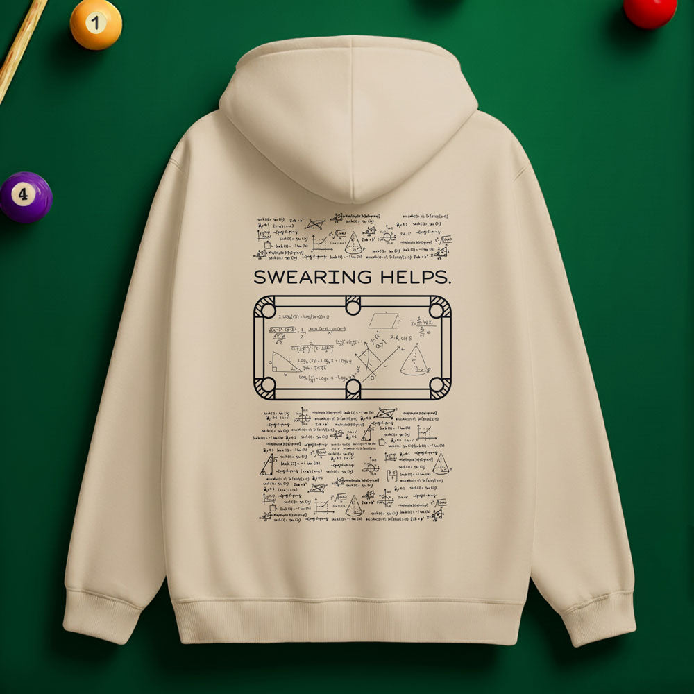 “Swearing Helps.” Billiards Rage Hoodie