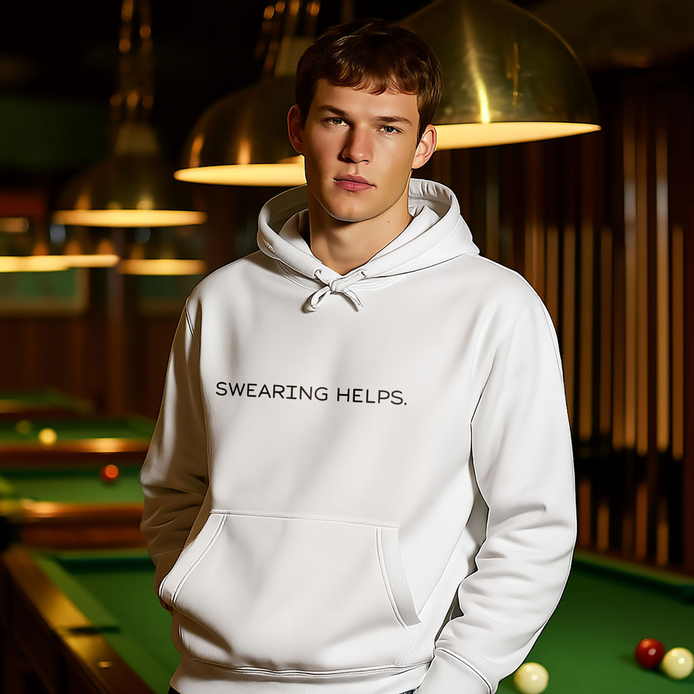 “Swearing Helps.” Billiards Rage Hoodie
