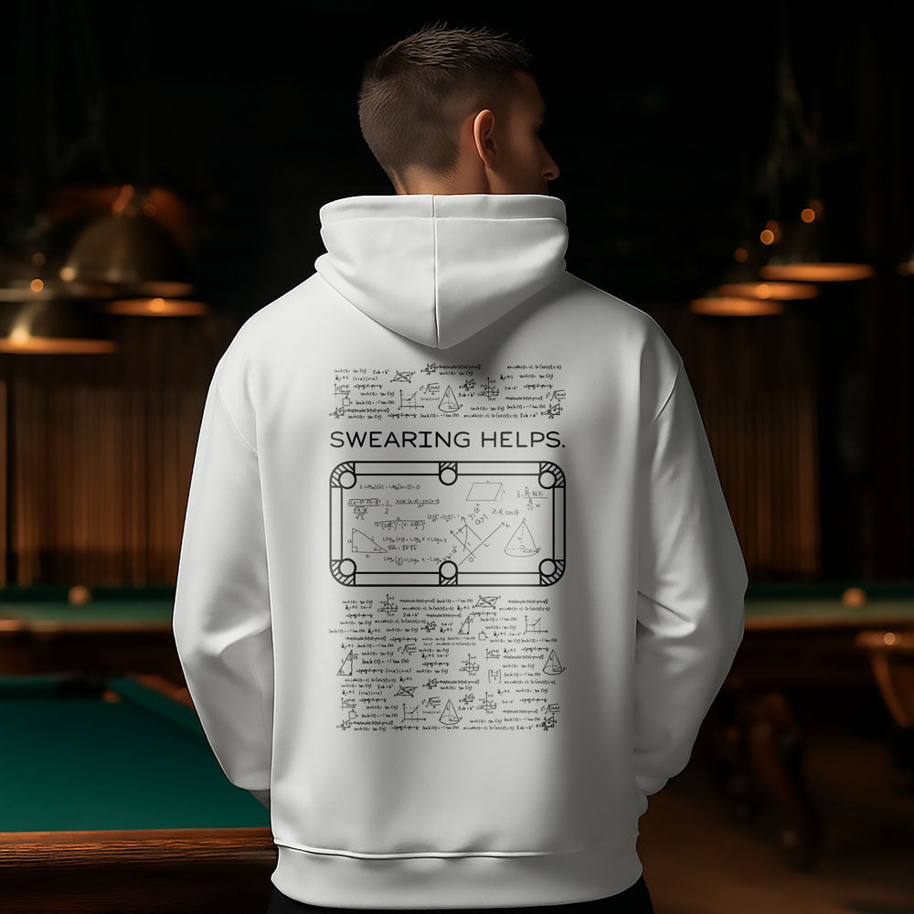 “Swearing Helps.” Billiards Rage Hoodie