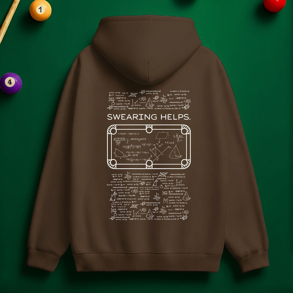 “Swearing Helps.” Billiards Rage Hoodie