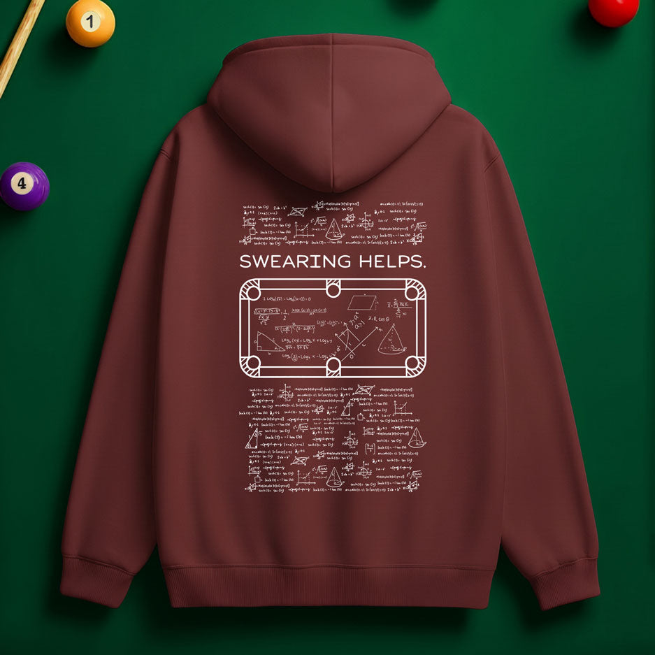 “Swearing Helps.” Billiards Rage Hoodie