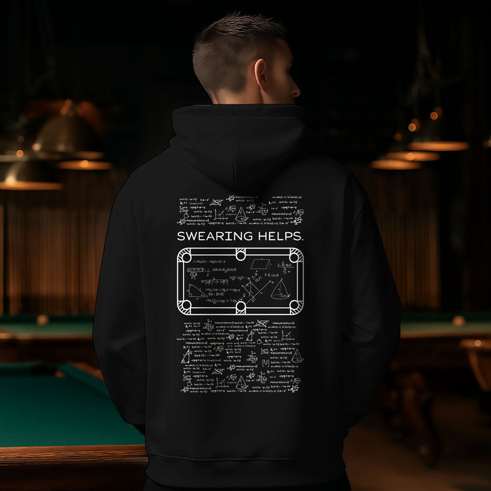 “Swearing Helps.” Billiards Rage Hoodie