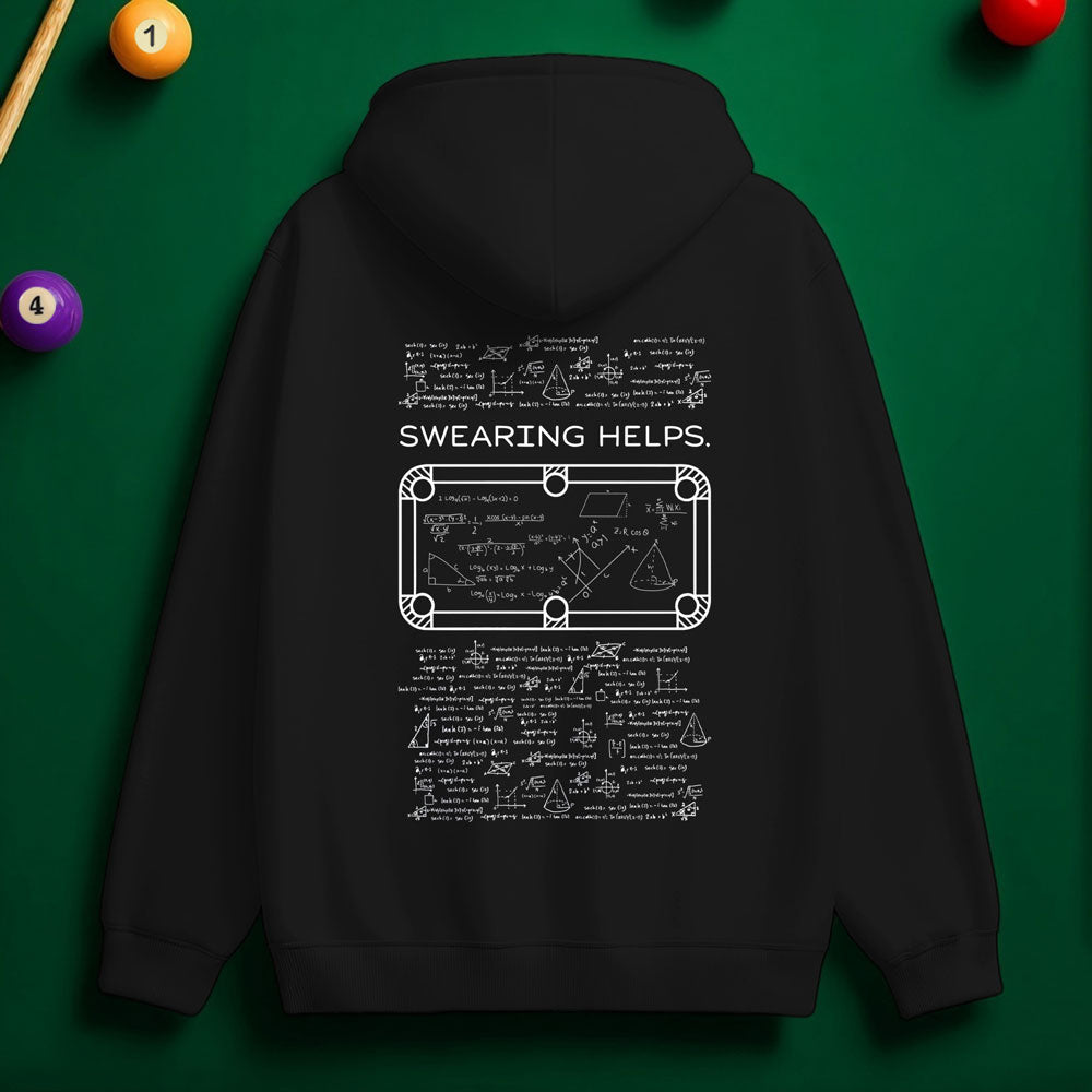 “Swearing Helps.” Billiards Rage Hoodie